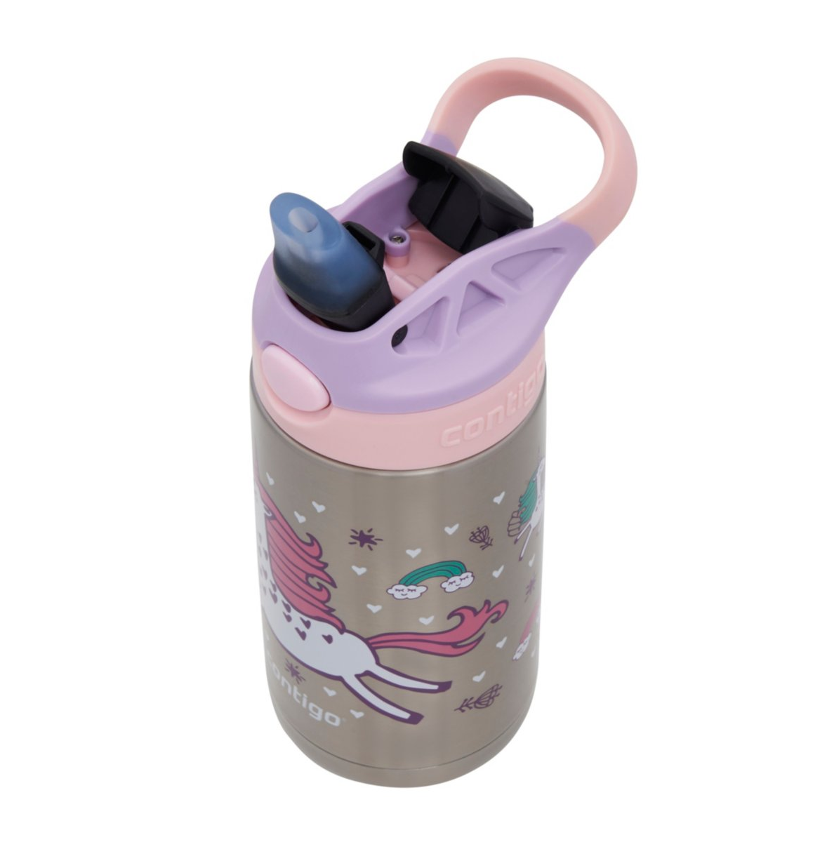 Contigo Easy Clean AUTOSPOUT™ Kids Vacuum-Insulated Water Bottle, 380 ml (Flying Unicorn)